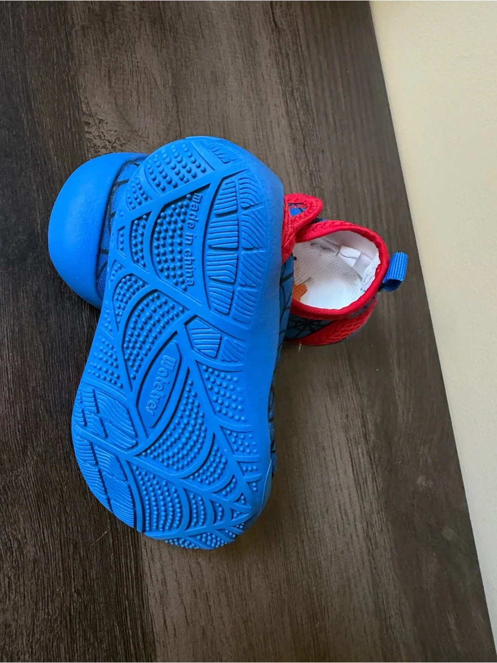 Water Kids Toddler Blue & Red Spiderweb Water Shoes Aqua Shoes
